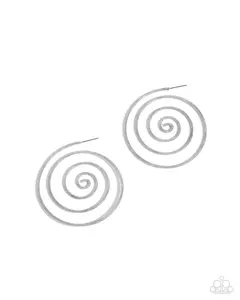 Seize the Spiral - Silver Spiraled Post Earrings