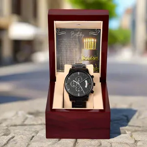 Black Chronograph Watch: Christian Birthday
