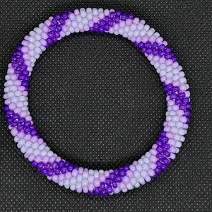purple bead crochet jewelry bracelet