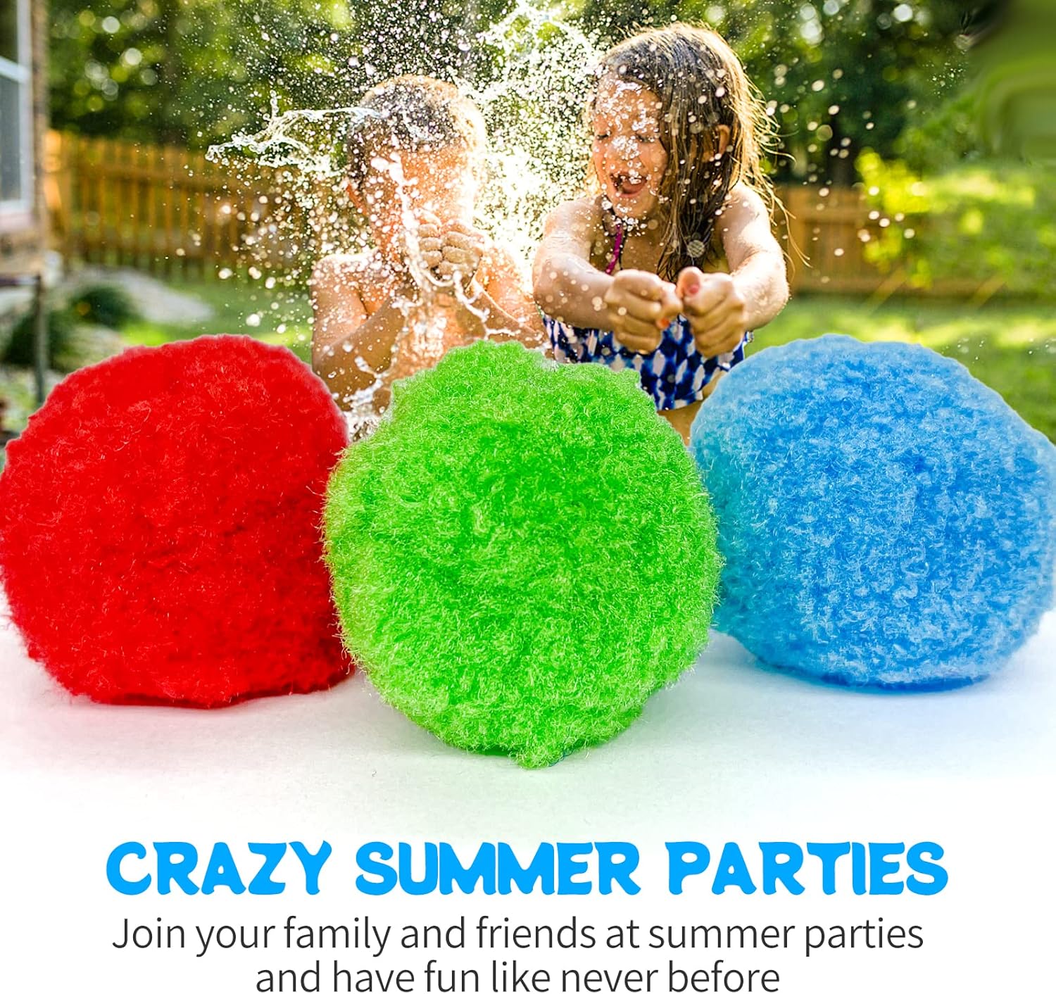 60Pcs Reusable Water Balloons, Cotton Water Balls, Water Balloons for Kids, Summer Toys and Out, Water Splash Balls, Water Balloon Game 60Pcs Reusable Water Balloons, Cotton Water Balls, Water Balloons for Kids, Summer Toys and Out, Water Splash Balls, Water Balloon Game
