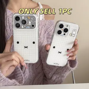Miffy Design Protective Phone Case Compatible with iPhone 17 Series, Fits iPhone 17/17pro/17pro Max, iPhone 16/16pro/16pro Max, iPhone 15/15pro/15pro Max