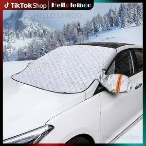 【Hello Leiboo】Car windshield sunshade cover - Used for sunshades and anti-frost protection on the outdoor front windshield of a car