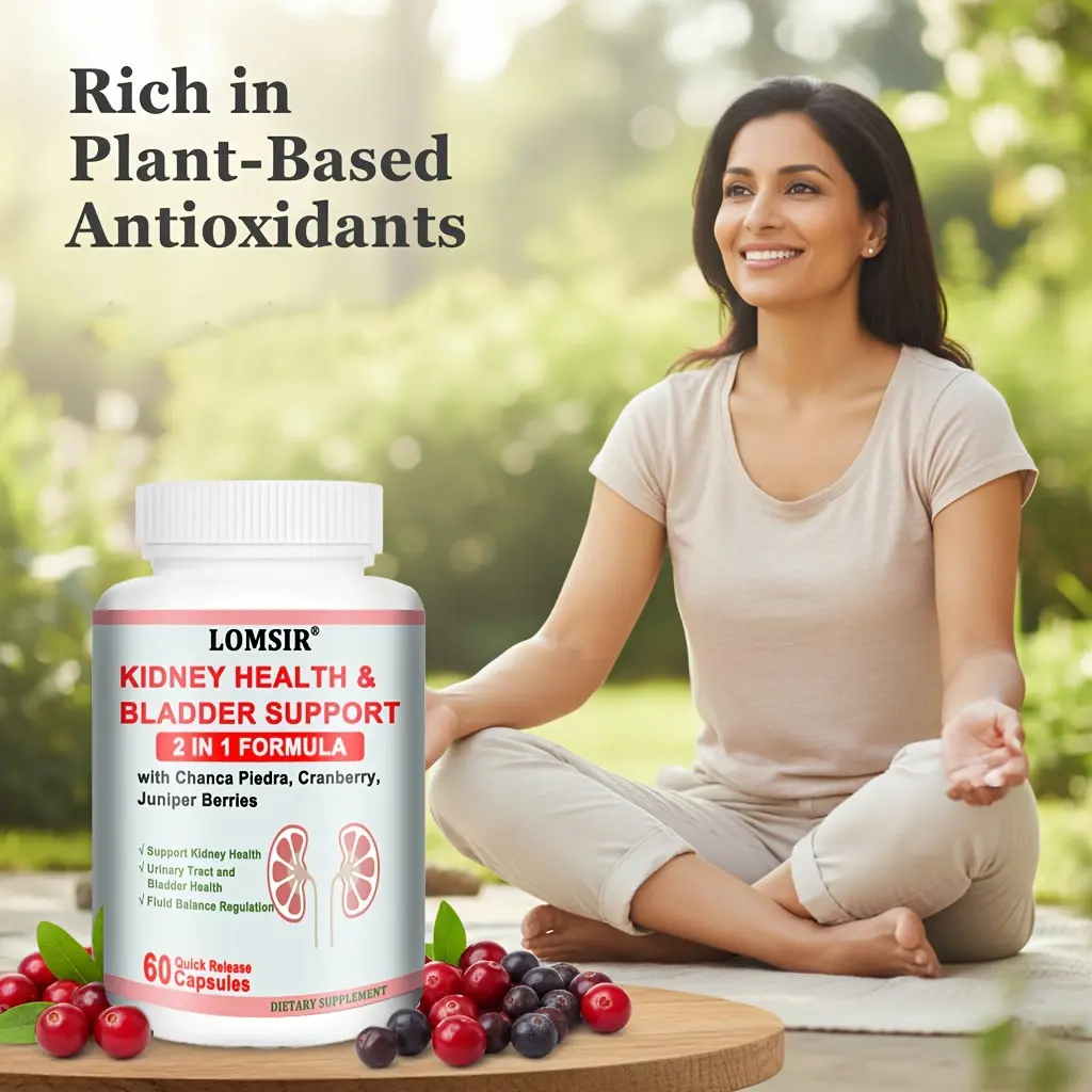 Kidney Support Supplement with Chanca Piedra, Cranberry, Juniper Berries and More for Bladder Health - Kidney Health and Bladder Support - 60 Capsules