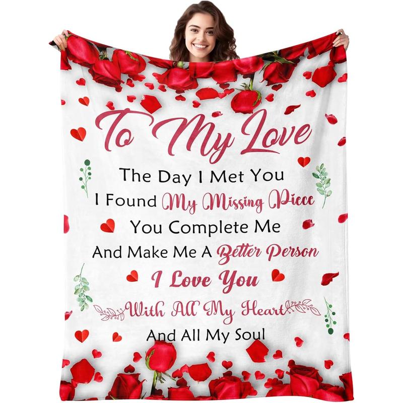 Gifts for Her Wife Girlfriend - to My Love Blanket - Anniversary Romantic Gift for Women - I Love You Gifts for Her - Wife Girlfriend Birthday Gift Ideas - Christmas & Valentines Day - 50"x60"