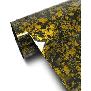 Forged Carbon Fiber Vinyl Wrap for , High Gloss Crushed Stone  Wrap Vinyl Roll, PVC Self-Adhesive DIY Auto Sticker Decal(, 1ft x 10ft)