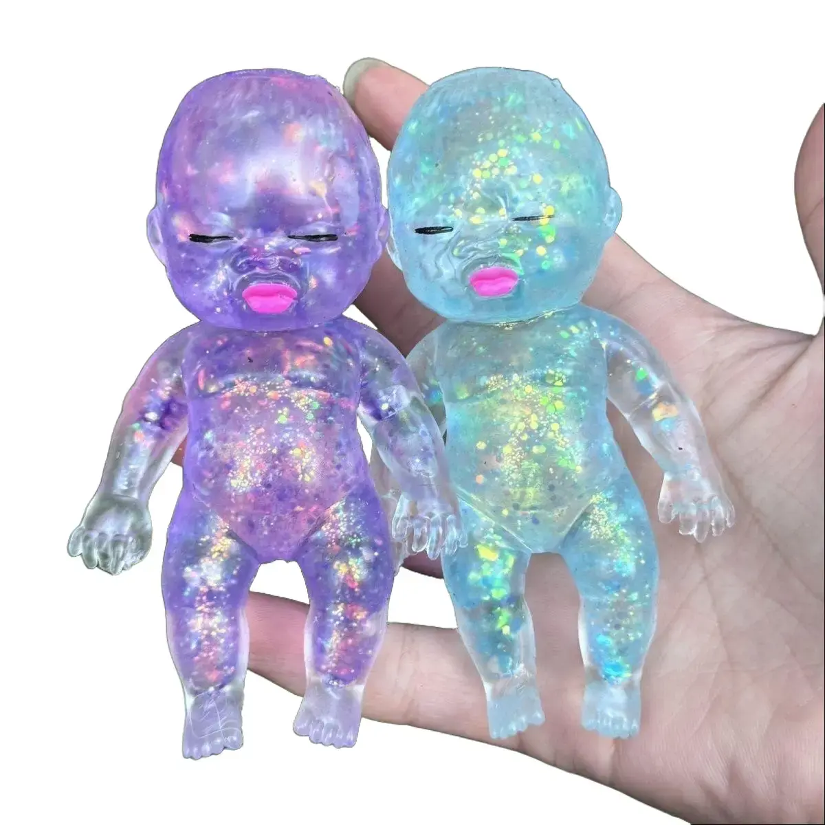[dealsforyou] Baby Squishy Glitter Toy, Soft Squeezable Stretchy Stress Relief rebound cute Fidget desk decor to buy for Kids Adults, DealsForYou Gift, decompress fidget toy, anxiety relief gift, dealsforyou, summerwins, restock, dealsforyoudays, DFYD