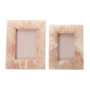Pink Quartz Picture Frame, Set of 2