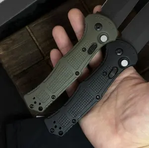 EDC Folding Knife with Button Lock D2 Steel Blade, Non-Slip Handle Outdoor Camping Fishing Utility Cutter