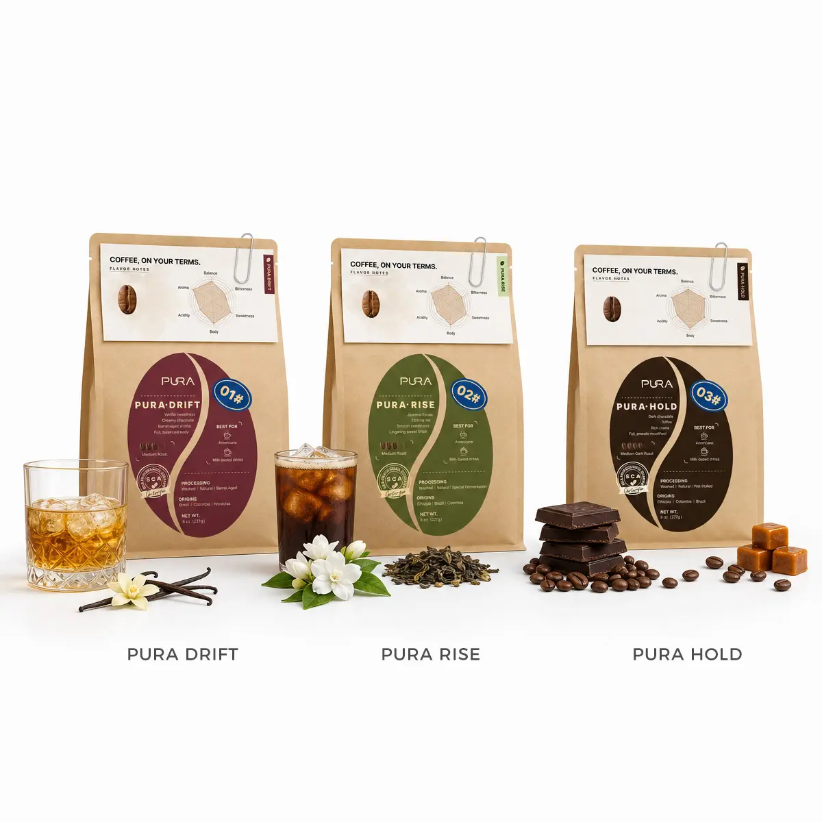 PURA Coffee,Whole Bean, Italian Medium-Dark Roast,100% Arabica, 8 Ounce Bag (Pack of 1)