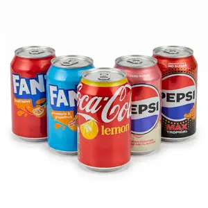 UK Imported Limited Edition Flavored Sodas, 4 Can Pack Choose Flavor (Coke Lemon, Fanta Fruit Twist, Pineapple & Grapefruit)