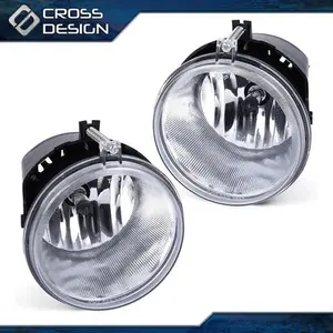 CROSSDESIGN FITS DODGE DURANGO DAKOTA JEEP GRAND CHEROKEE COMMANDER RAIDER BUMPER FOG LIGHTS