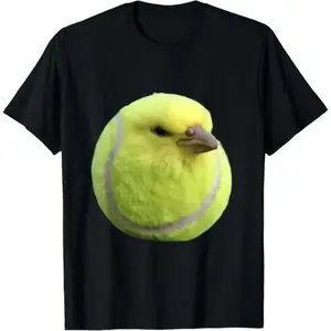 100% CottonSilly tennis bird meme brainrot gen z T-Shirt