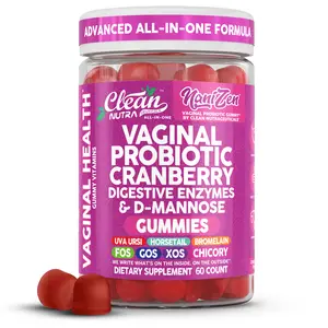 Clean Nutra Cranberry, Digestive Enzymes, D-Mannose & Herbal Prebiotics Vaginal Probiotic Gummies – NaniZen