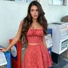 Romantic Ditsy Floral Tie Shoulder Cami Top & Short A-Line Skirt Set, Women, Lightweight, Perfect for Dates, Casual Summer Wear