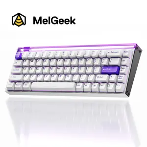 MelGeek MADE68 Pro+ Magnetic Gaming Keyboard 65% Rapid Trigger Hot-Swappable RGB Hall Effect Purple