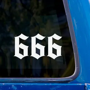 666 vinyl sticker decal,Vinyl Decal For Car 6