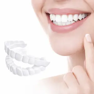 [3 Pairs] Cosmetic Dental Veneers — Non-Medical Use; Clip-On Style. Crafted from soft, flexible material and fully reusable. A stylish, unisex accessory designed to instantly enhance your personal appearance and help you achieve a perfect smile.