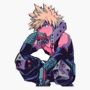 My Hero Academia Thinking Bakugo Sticker