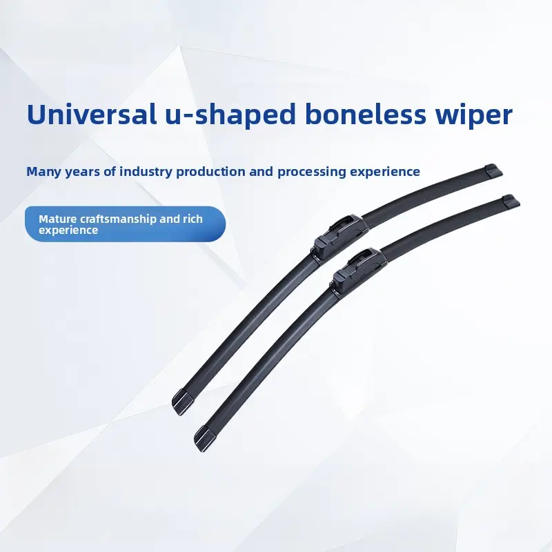 Universal U-hook Frameless Windshield Wiper Blades (Pack of 2), Premium All-Weather Auto Replacement Blades for Most Cars, Pickups, SUVs
