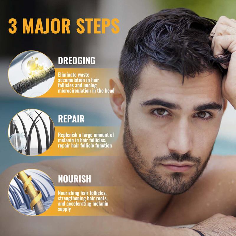 Moisture Black Hair Soap for Men Nourishing and Moisturizing Black Hair Brightening Hair Repair Deep Cleaning for All Hair Types