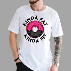 Kinda Fat Kinda Fit T-Shirt – Funny Gym Humor Tee, Trending Workout Shirt, Unisex Casual Style, Unisex Funny Menswear Top apparel