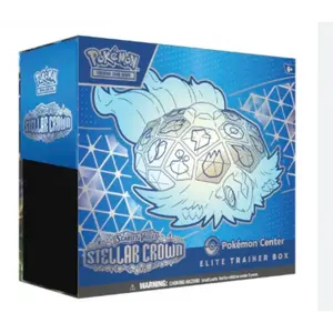 Pokémon Center Exclusive ETB: Stellar Crown Elite Trainer Box from Pokémon Center Collectible Trading Card Game Box