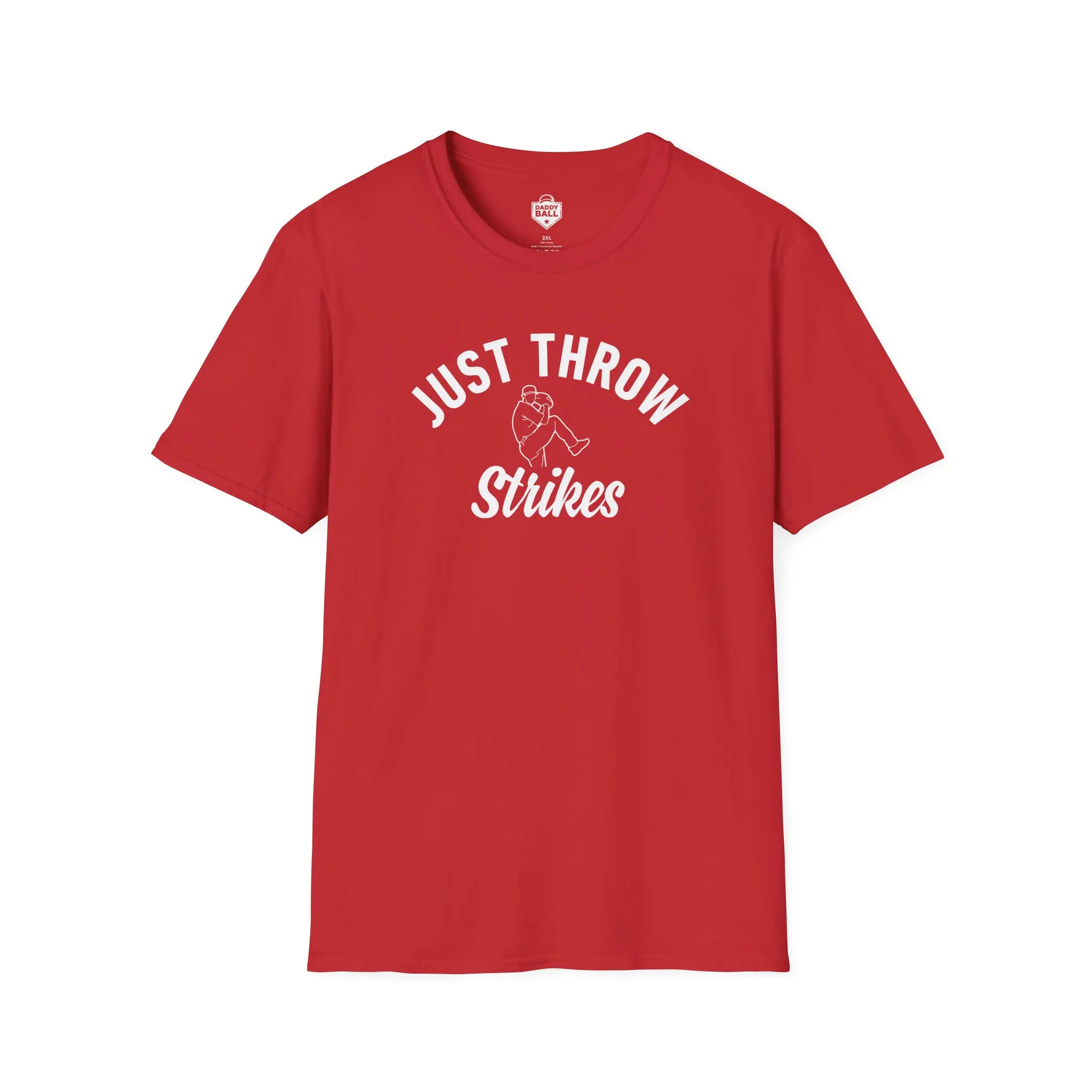 Just Throw Strikes - Baseball Coach Unisex Softstyle T-Shirt, Funny Parent Tee, Baseball Shirt, Coaching Gift, Sports Fan Apparel