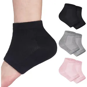 3 Pairs Moisturizing Heel Socks for Dry Cracked Feet, Gel Repair Moisture Spa Socks for Women Dry Cracked Heels Overnight Nail Aloe