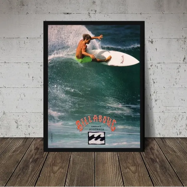 1990 BILLABONG Surfing Poster - Art, Vintage Surfing Poster, Retro Surf Poster, Surfing Print Unframed