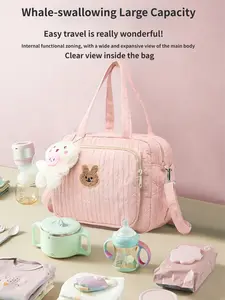Cute Rabbit Mommy Bag, Large Capacity Multifunctional Diaper Bag Purse for Mom, Portable Handbag & Crossbody Bag for Baby Outing, Stylish and Functional Design