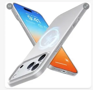 TORRAS Magnetic Slim Fit for iPhone 17 Pro Case 6.3 inch, Ultra-Thin, Silver