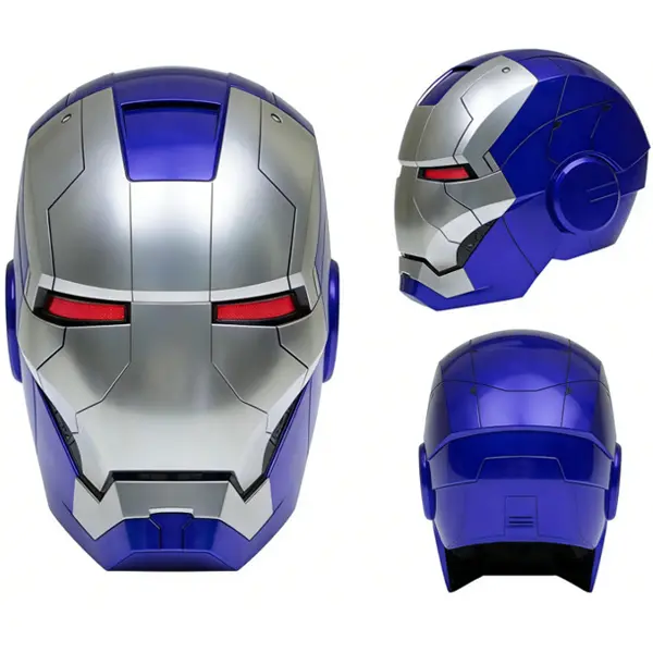 Iron Hero MK5 Helmet - Premium Quality Cosplay Accessory with Mask Design, Light & Battle Mode Glow, Ideal Festive Party Gift for Men