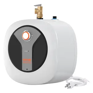【fathersdaygift】VEVOR Electric Mini-Tank Water Heater 8-Gallon Tank, 1440W Hot Water Boiler Storage, Safety Temperature Pressure Valve Easy Install, for Kichen Bathroom Restaurant, Shelf Wall Floor Mounted