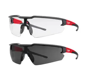Safety Glasses with Clear and Tinted Lenses, Anti-Scratch Eye Protection for Home Improvement Work (2 Pack)