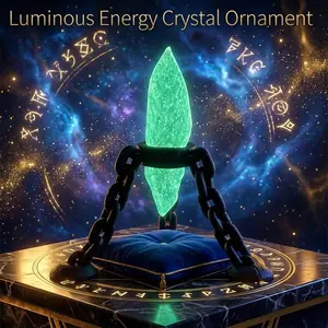 Glow in the Dark Energy Crystal Figurine, Statue, 3D Printed Luminous Crystal Ornament with Multi-Faceted Cut & Long-Lasting Glow Effect, Spiritual Decor for Desk/Nightstand/Entryway, Perfect Gift for Crystal Collectors
