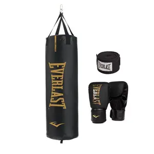 100Lb Elite Heavy Bag Kit with Black Handwrap and Elite Cardio Gloves Everlast Worldwide Inc.