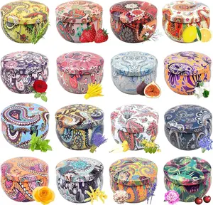 16-Pack Scented Candles Gift Set – Natural Soy Wax Travel Tins with Essential Oils for Relaxation & Aromatherapy Howemon