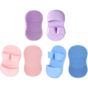 6-Piece Facial Cleansing Brush Set, Mini Silicone Exfoliating Finger Gloves Pad, Handheld Cleaning Tool for Skin Care, Deep Pore Cleansing
