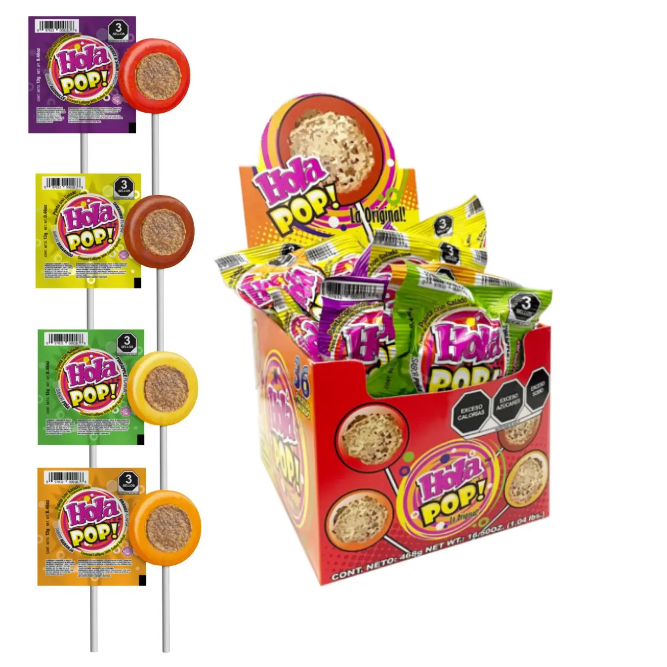 HOLA POP! 36 PACK LOLLIPOPS HOLA POP! 36 PACK LOLLIPOPS