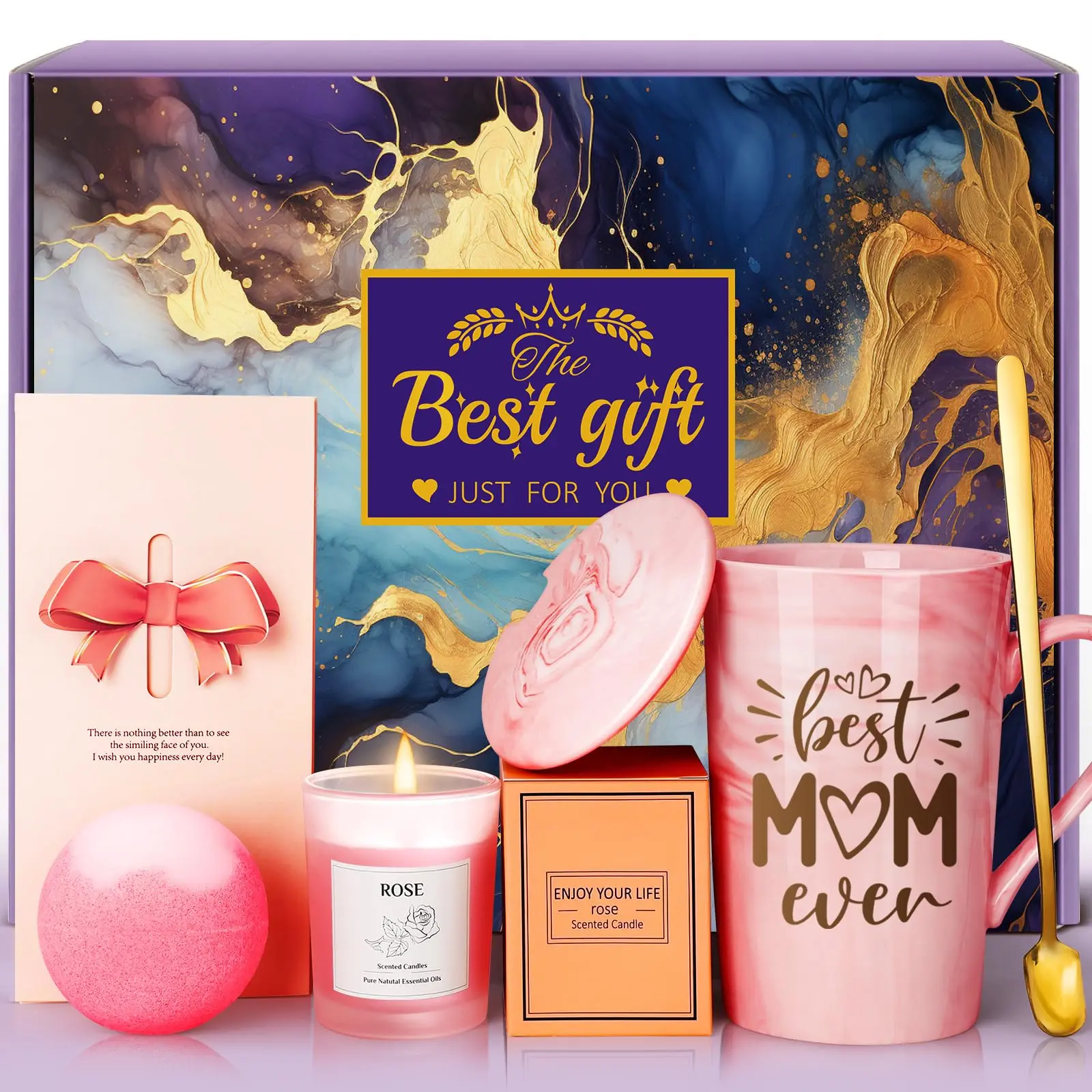 Birthday Gifts For Mom  Wife Grandma Sister Friends: Baskets Set Personalized Ever From Daughter Son Spa Presents Christmas Mothers Day