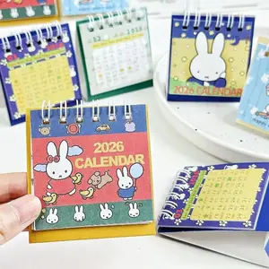 2026  Mini Desk Calendar | Cute Cartoon Stand-Up Calendar Aesthetic Desktop Decor for School & Office Kawaii Gifts