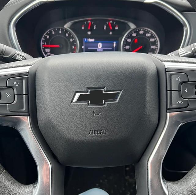 Blackout Steering Wheel Emblem Overlay Decal for 2014-2024+ Chevrolet Silverado 1500 – Matte or Gloss Finish, Easy Peel & Stick (Includes Backup Decal)