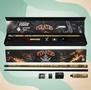 EVO Pirates Maxbing Edition – Golden Plunder | Premium Glass Fiber + Carbon Cue Kit for Bold Control & Power (29” Thin Conical Shaft, 12.5mm EVO Tip, 5/16-18 Joint, 19–19.5oz)