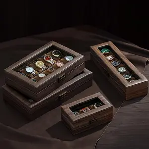 Wooden Watch Storage Box, Multi-slot Mechanical Watch Jewelry Box, Household Large Capacity Storage Box, Ideal for Gifts, Watch Protector