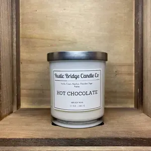 Hot Chocolate | 10oz Candle | Crackle Wood Wick | 100% Soy Wax