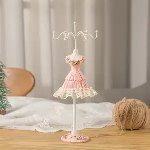 2pcs Princess Model Jewelry Holder Stand - Resin Earring Ring Necklace Organizer with Hook-and-Loop Closure, Multi-Purpose Desktop Decor for Home, Creative Gift Idea, Jewelry Display, Mannequin Figure, Decorative Details, Home  Elegant Display