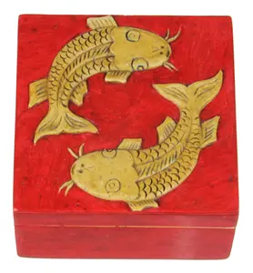 Carp Soapstone Box