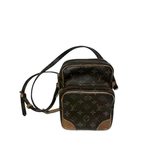 Pre-owned Leather Crossbody Bags Brown Monogram Canvas Crossbody Bag – Everyday Shoulder Handbag