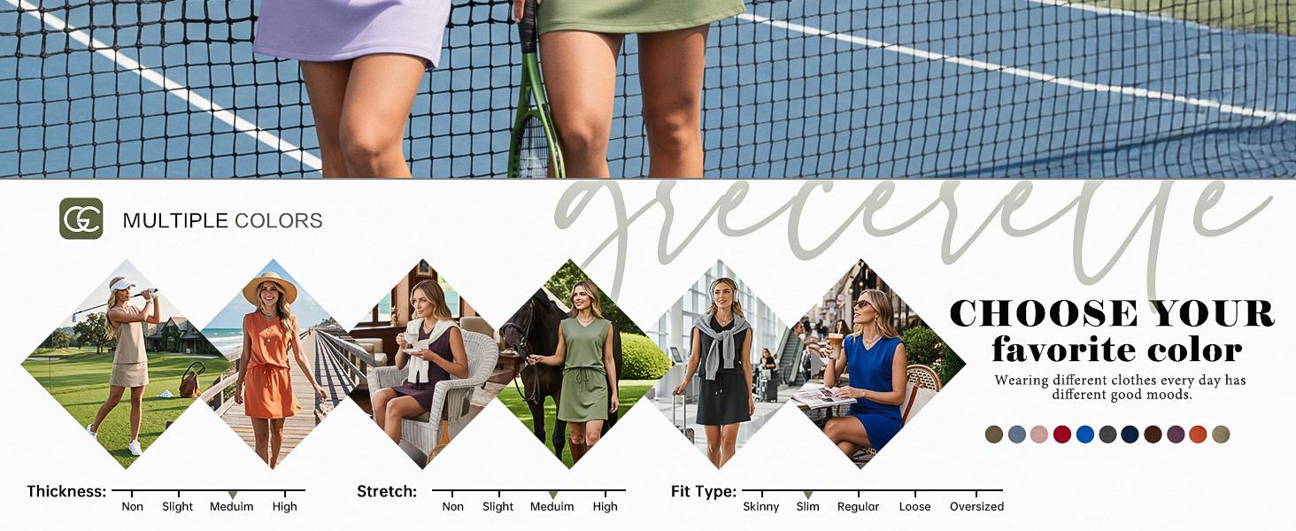 GRECERELLE 2026 Women Summer Casual 2 Piece Outfits Skort Sets Sleeveless V-Neck Top & Tennis Skirt with Pockets for Athletic GRECERELLE 2026 Women Summer Casual 2 Piece Outfits Skort Sets Sleeveless V-Neck Top & Tennis Skirt with Pockets for Athletic