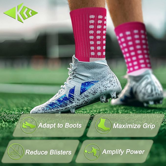 STANDWAY 2 Pairs Football Socks for Women & Men - Non-slip, durable, and breathable, specially designed for soccer, but also suitable for basketball and other sports.